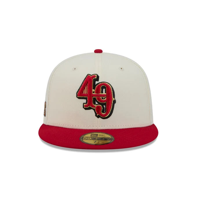 New Era San Francisco 49ers Deceptor Chrome White 59FIFTY Fitted Hat