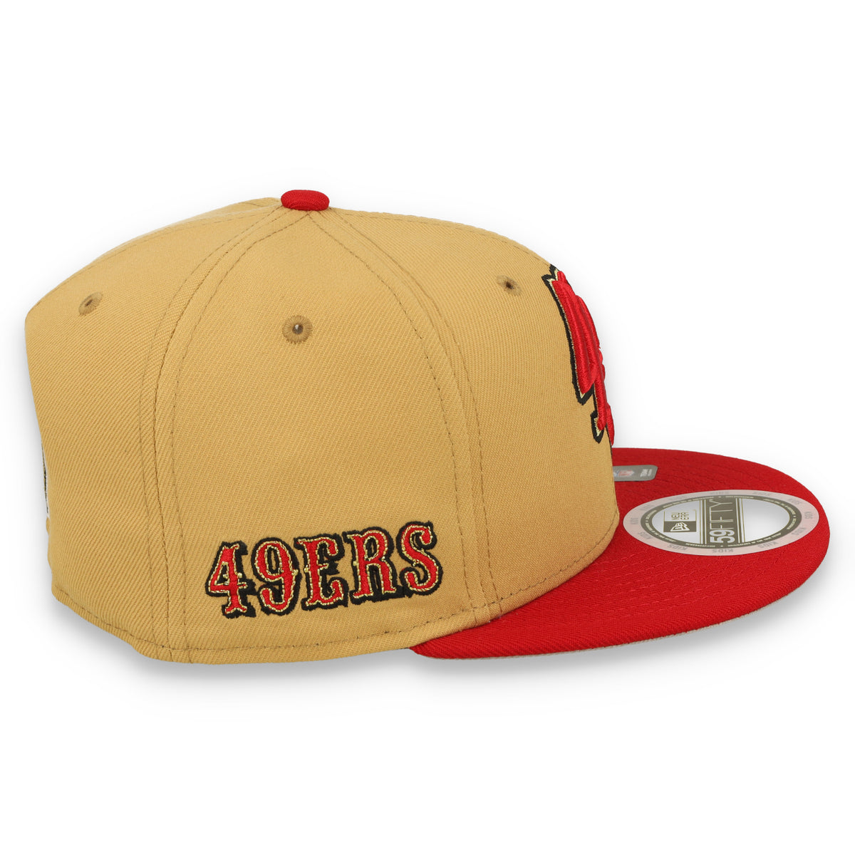 New Era Kids San Francisco 49ers Deceptor 2 59FIFTY Fitted Hat - Optic White/Light Bronze