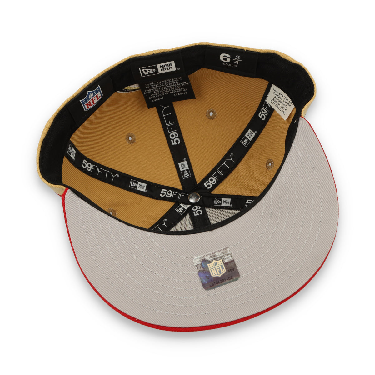 New Era Kids San Francisco 49ers Deceptor 2 59FIFTY Fitted Hat - Optic White/Light Bronze