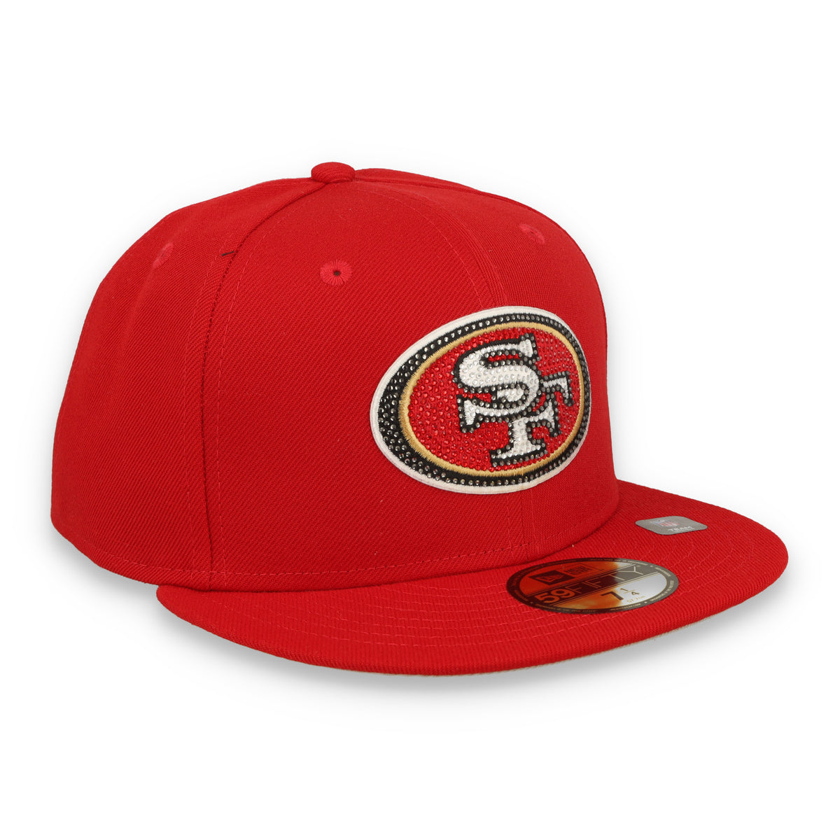 New Era San Francisco 49ers Rhinestone Badge 59FIFTY Fitted Hat - OTC