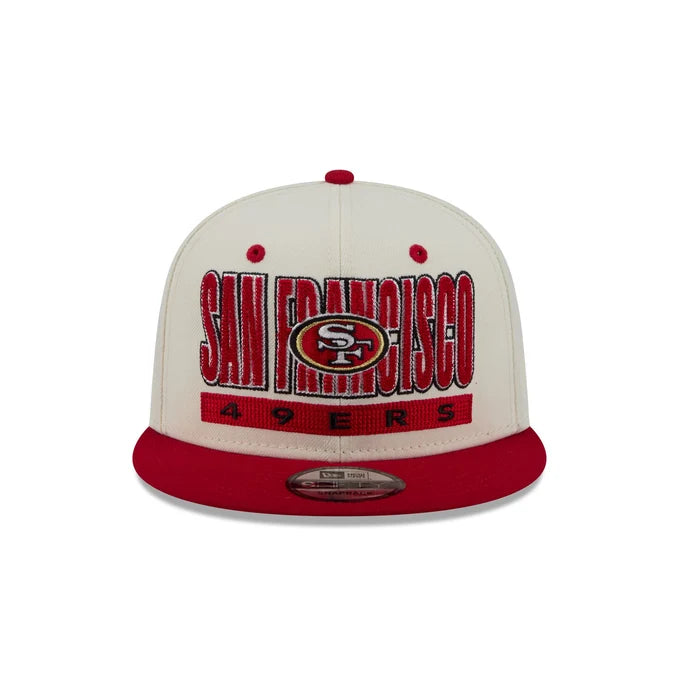 New Era San Francisco 49ers Classic Stacked Chrome 9FIFTY Snapback Hat
