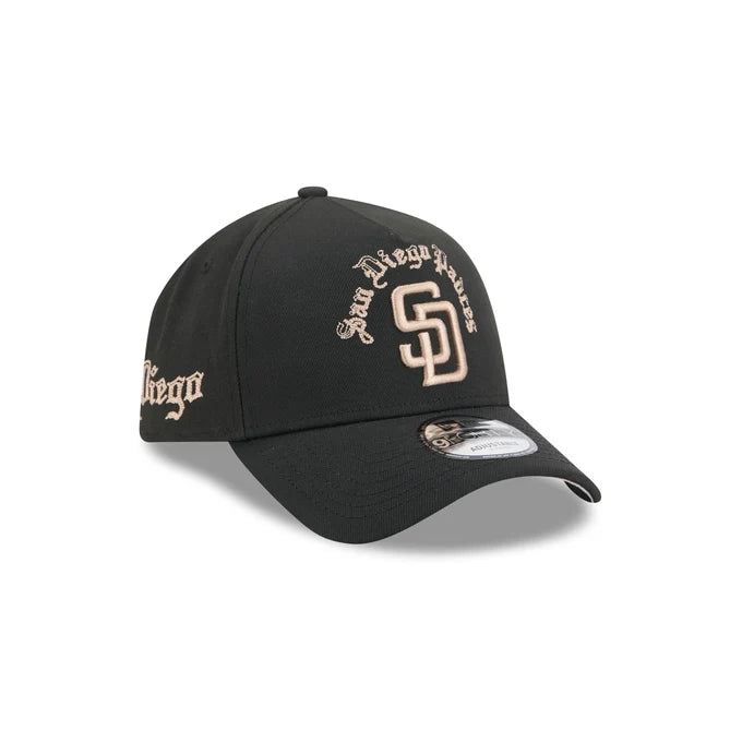 New Era San Diego Padres Gothic Lettering 9FORTY A-Frame Snapback