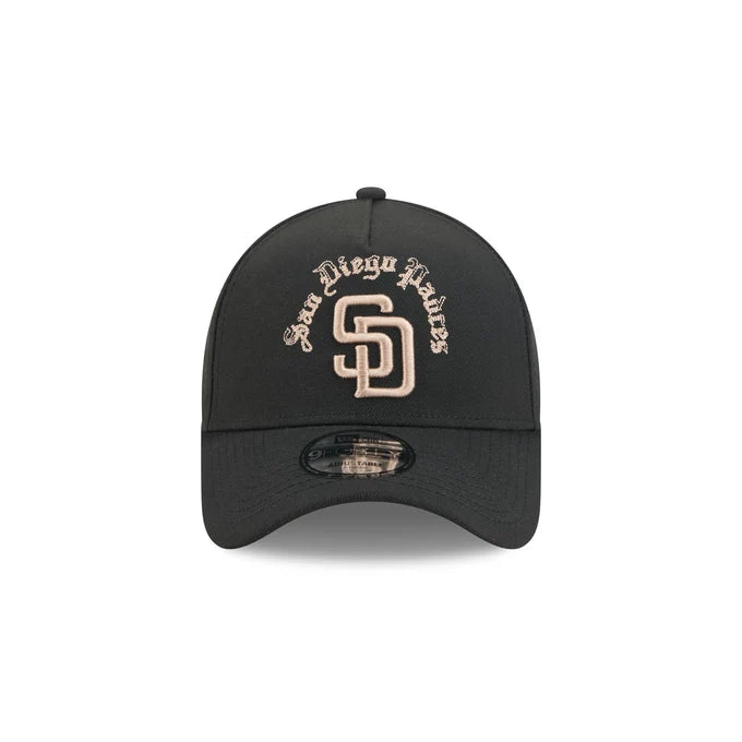 New Era San Diego Padres Gothic Lettering 9FORTY A-Frame Snapback