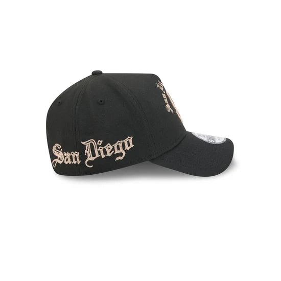 New Era San Diego Padres Gothic Lettering 9FORTY A-Frame Snapback