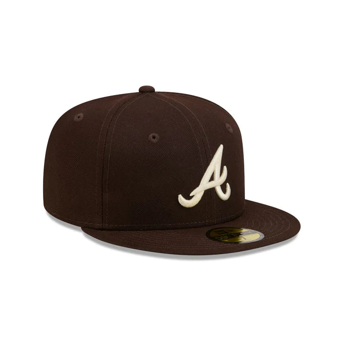New Era Atlanta Basic Braves 59FIFTY Fitted Hat-Brown