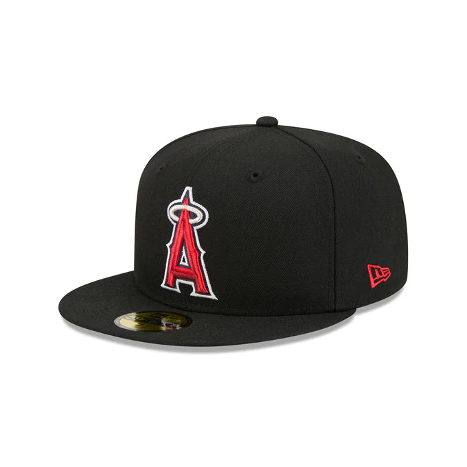 New Era Los Angeles Angels Black Basic 59FIFTY Fitted - Black/Red