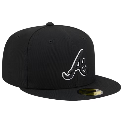 New Era Atlanta Braves Wool 59Fifty Fitted - Black/White