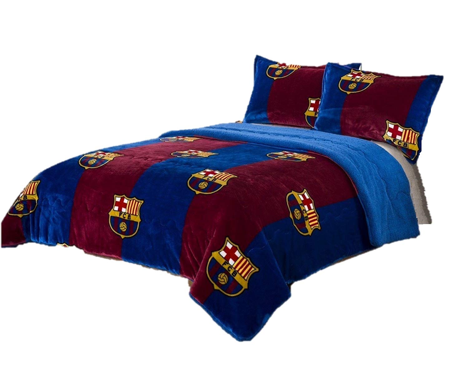 Barcelona King Size Sherpa 3PC Blanket Set with 2 Pillow Shams
