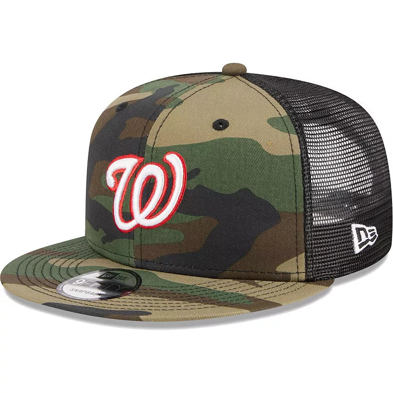 New Era Washington Nationals Woodland Camo Trucker 9FIFTY Snapback Hat-Camo