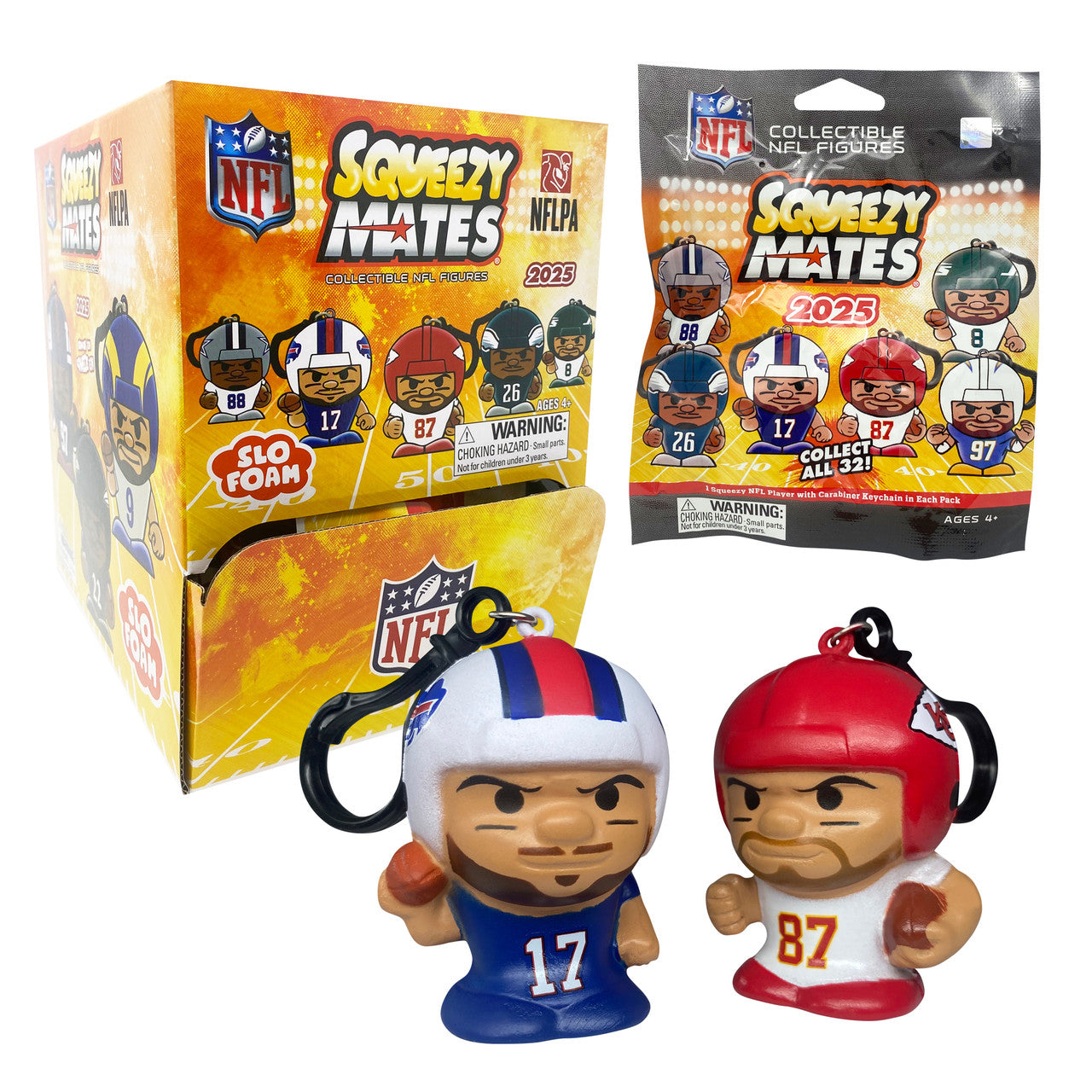 NFL Squeezy Mates  Gravity Feed Figurine Mystery Pack 2024-2025