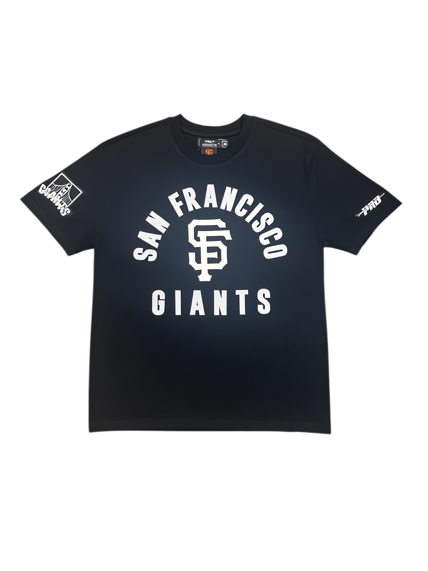Coliseum Sports Pro Standard San Francisco Giants black cotton t-shirt with white team logo and sleeve graphics