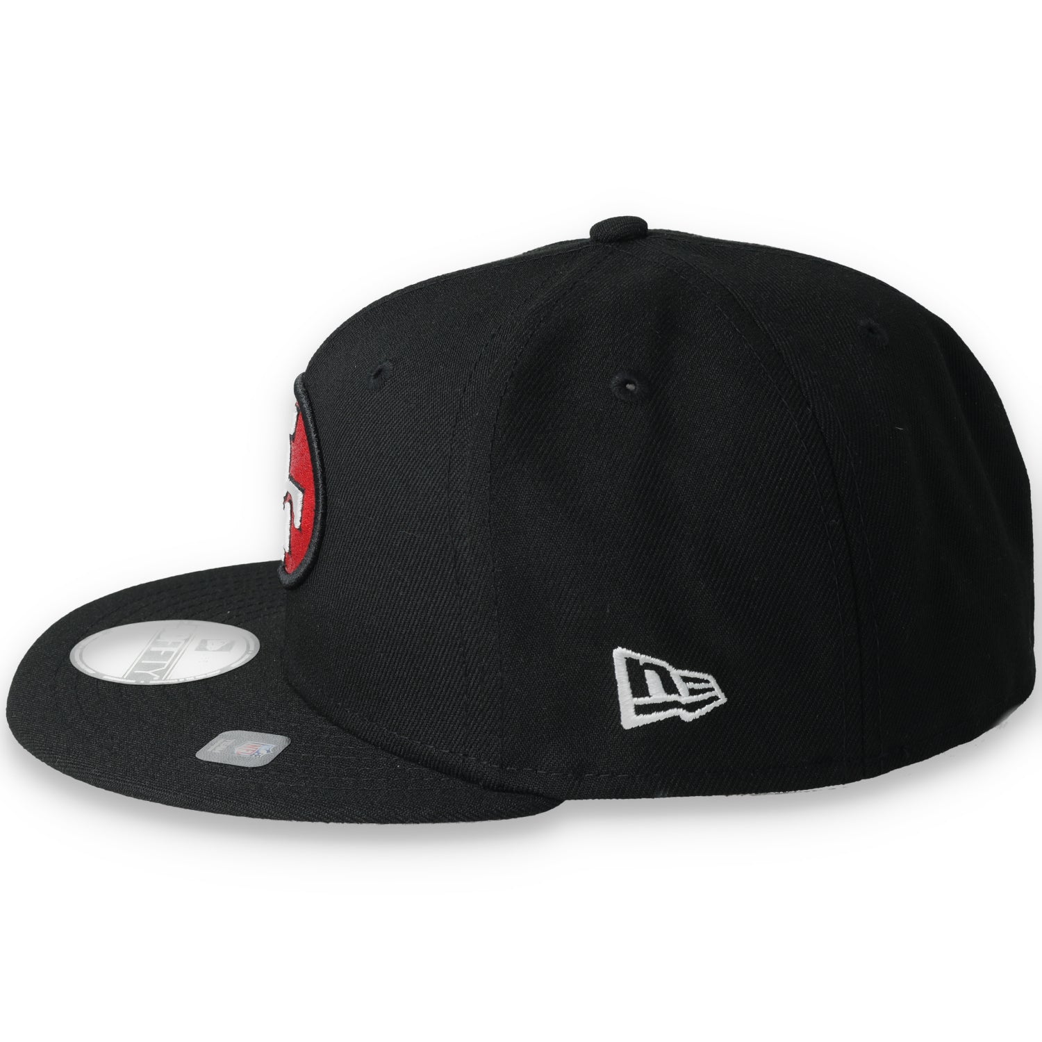 Exclusive San Francisco 49ers Official 59FIFTY, XXIV Super Bowel Side Patch -BLACK/WHITE/RED