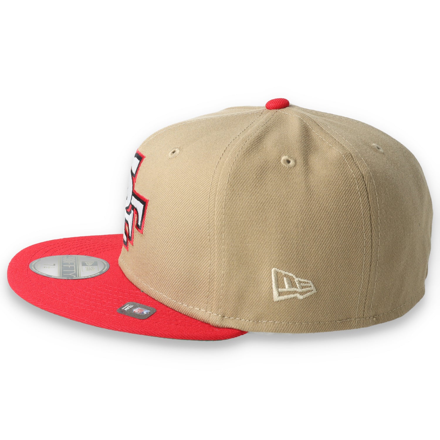 Exclusive San Francisco 49ers Official 59FIFTY Fitted Hat-Khaki/Scarlet
