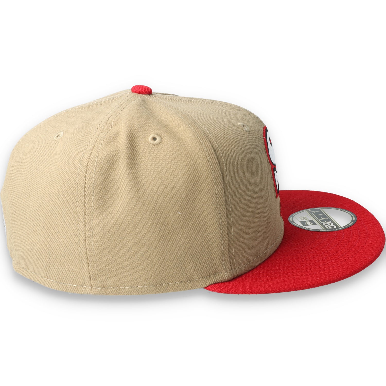 Exclusive San Francisco 49ers Official 59FIFTY Fitted Hat-Khaki/Scarlet