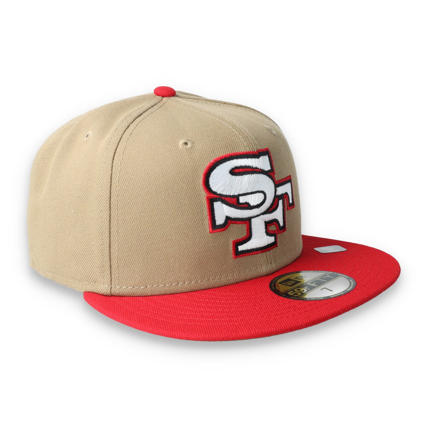 Exclusive San Francisco 49ers Official 59FIFTY Fitted Hat-Khaki/Scarlet