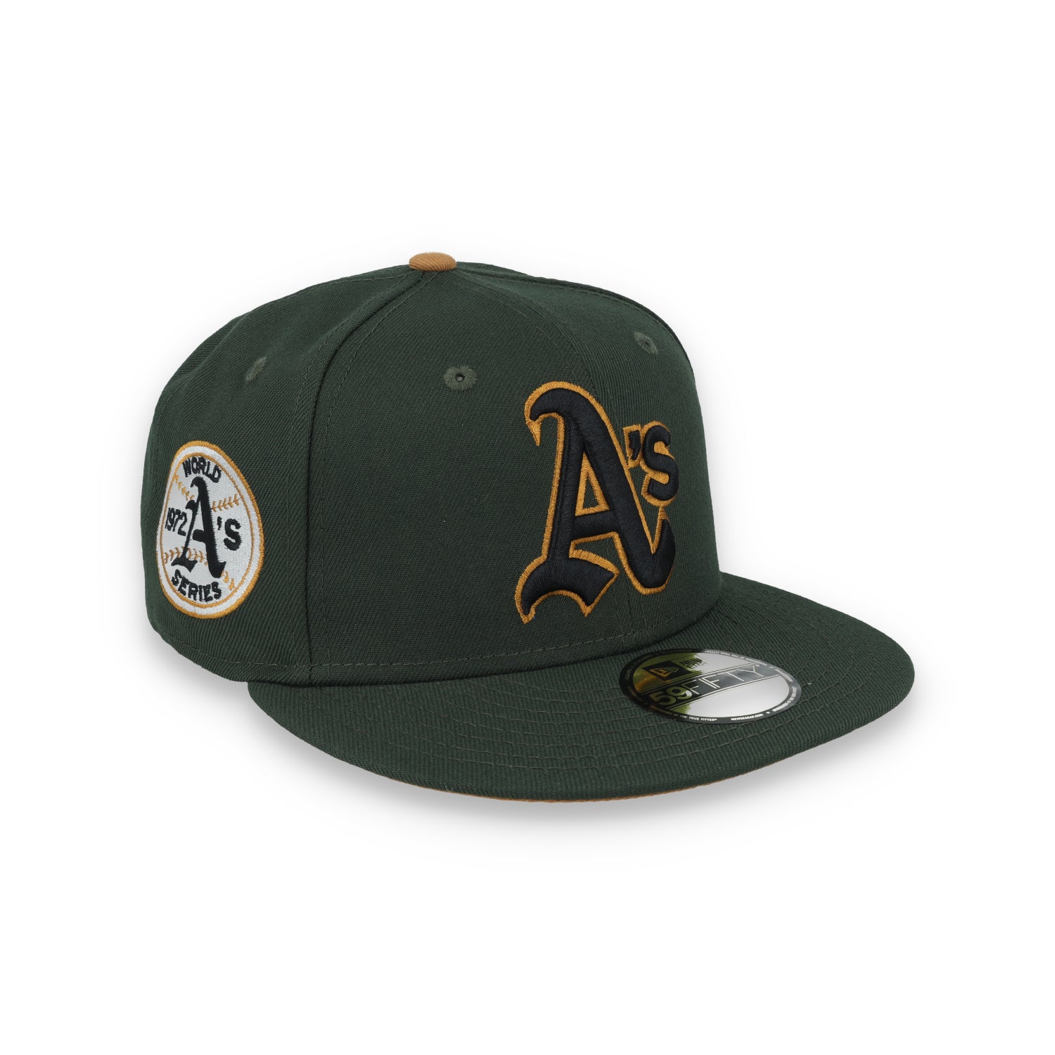 New Era Oakland Athletics 1972 World Series Side Patch 59FIFTY Fitted Hat-Seeweed