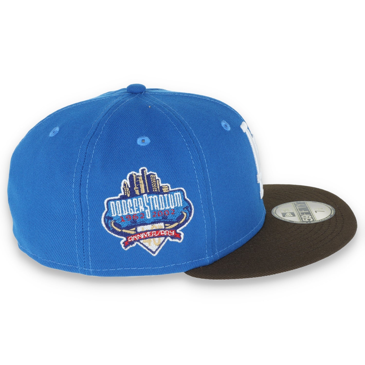 New Era Los Angeles Dodgers 40th Anniversary Side Patch 59FIFTY Fitted Mystic Blue/Brown