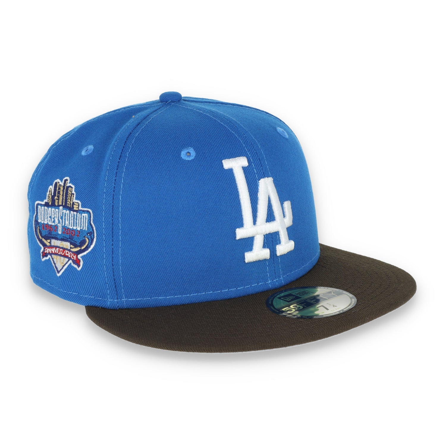 New Era Los Angeles Dodgers 40th Anniversary Side Patch 59FIFTY Fitted Mystic Blue/Brown