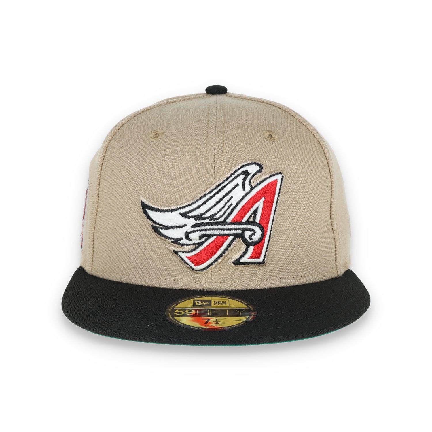 New Era Los Angeles Angels 50th Anniversary Patch 59FIFTY Fitted Khaki Hat