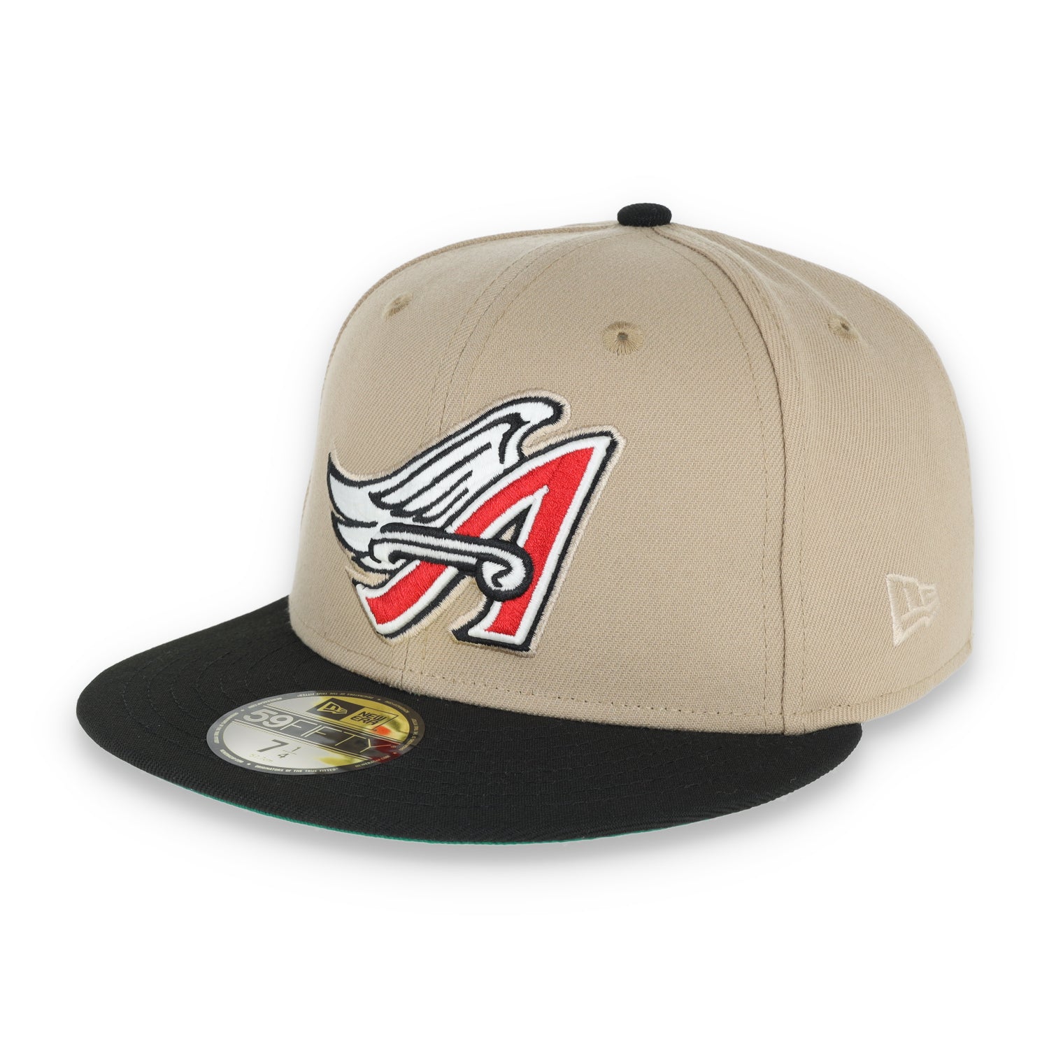 New Era Los Angeles Angels 50th Anniversary Patch 59FIFTY Fitted Khaki Hat