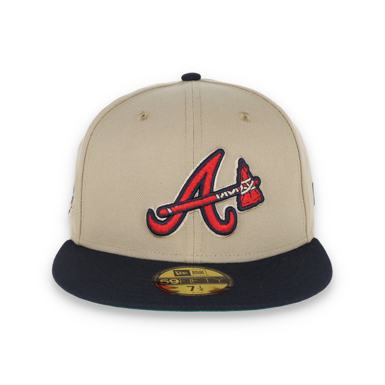 New Era Atlanta Braves 2017 Inaugural Season Side Patch 59FIFTY Fitted Khaki Hat
