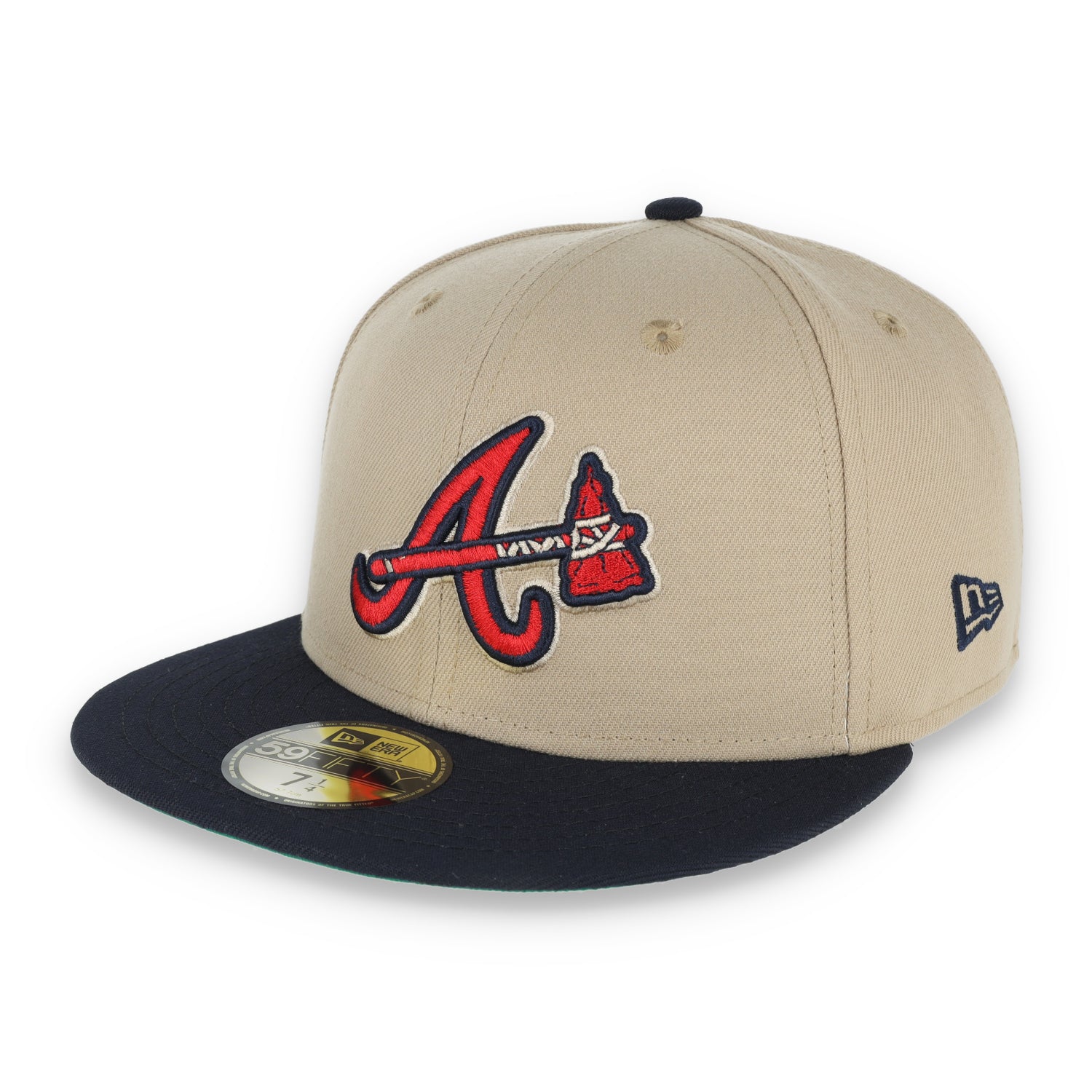 New Era Atlanta Braves 2017 Inaugural Season Side Patch 59FIFTY Fitted Khaki Hat