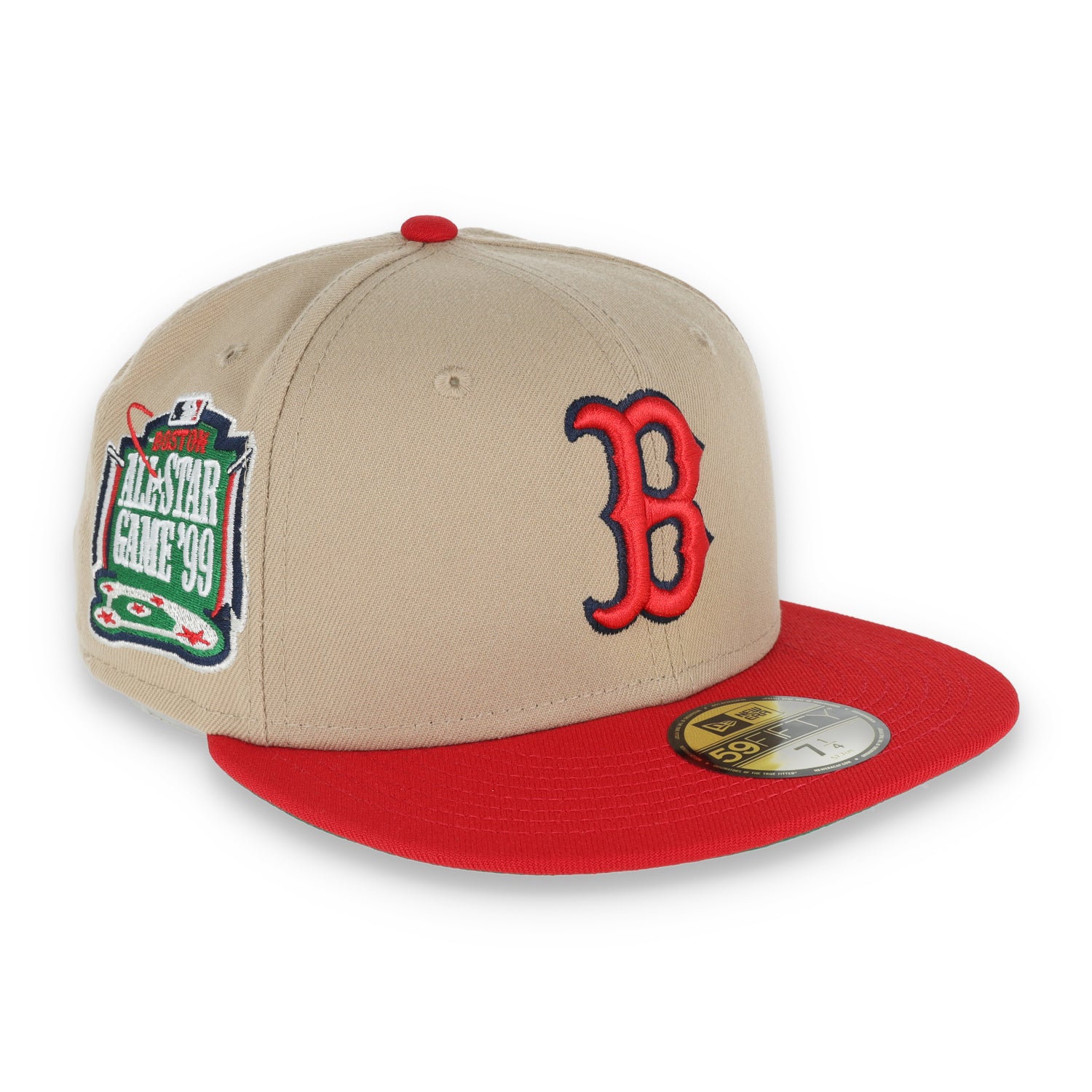 New Era Boston Red Sox 1999 All Star Game Patch 59FIFTY Fitted Khaki Hat