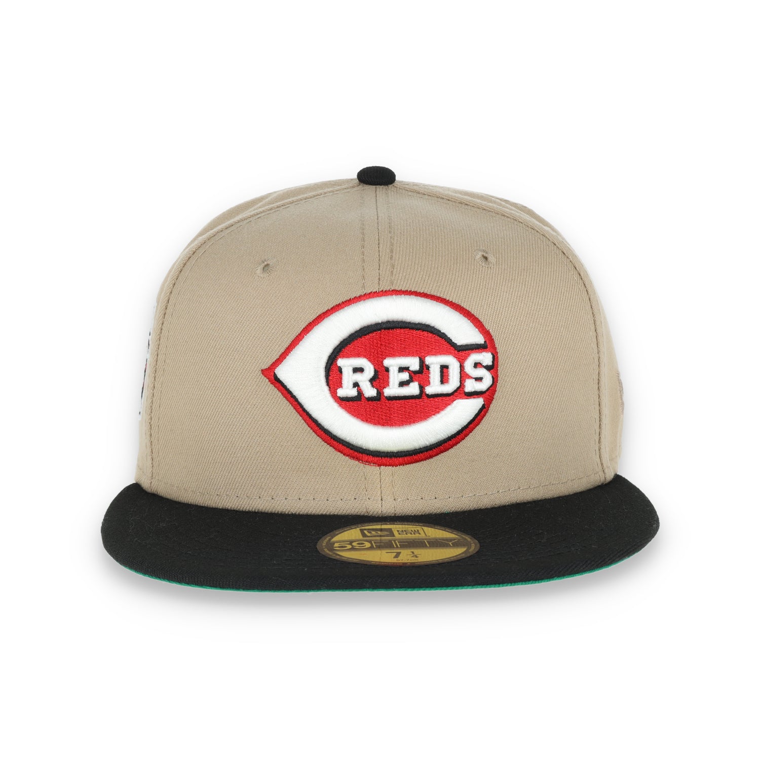 New Era Cincinnati Reds 2003 Inaugural Side Patch 59FIFTY Fitted Khaki Hat