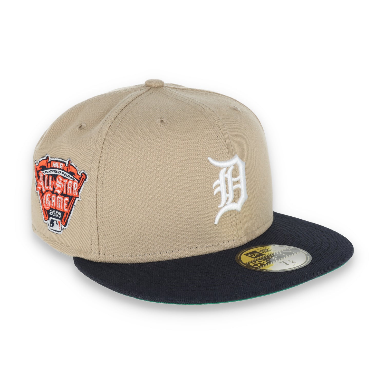 New Era Detroit Tigers 2005 All Star Game Patch 59FIFTY Fitted Hat-Khaki