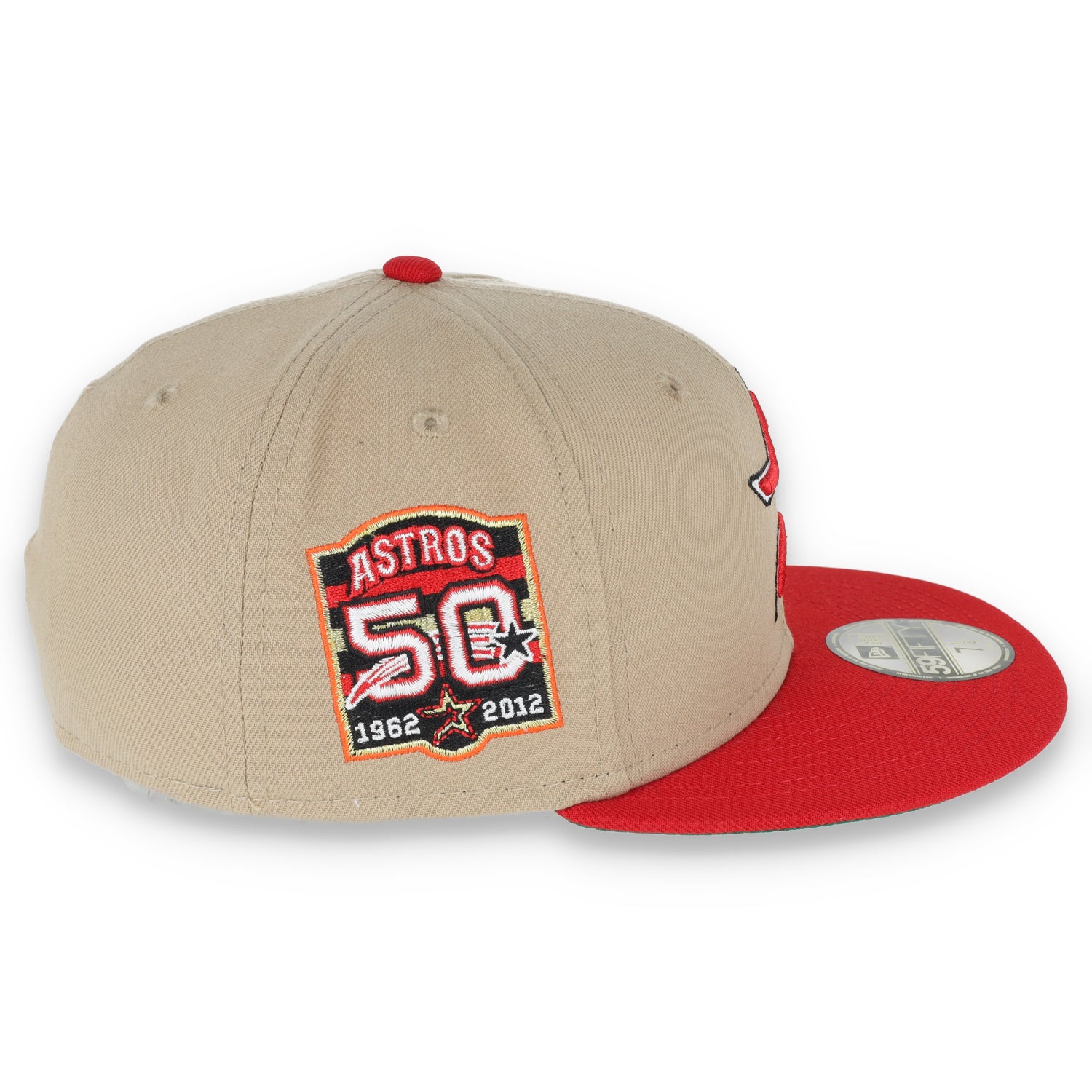 New Era Houston Astros 50th Anniversary Patch 59FIFTY Fitted Khaki Hat