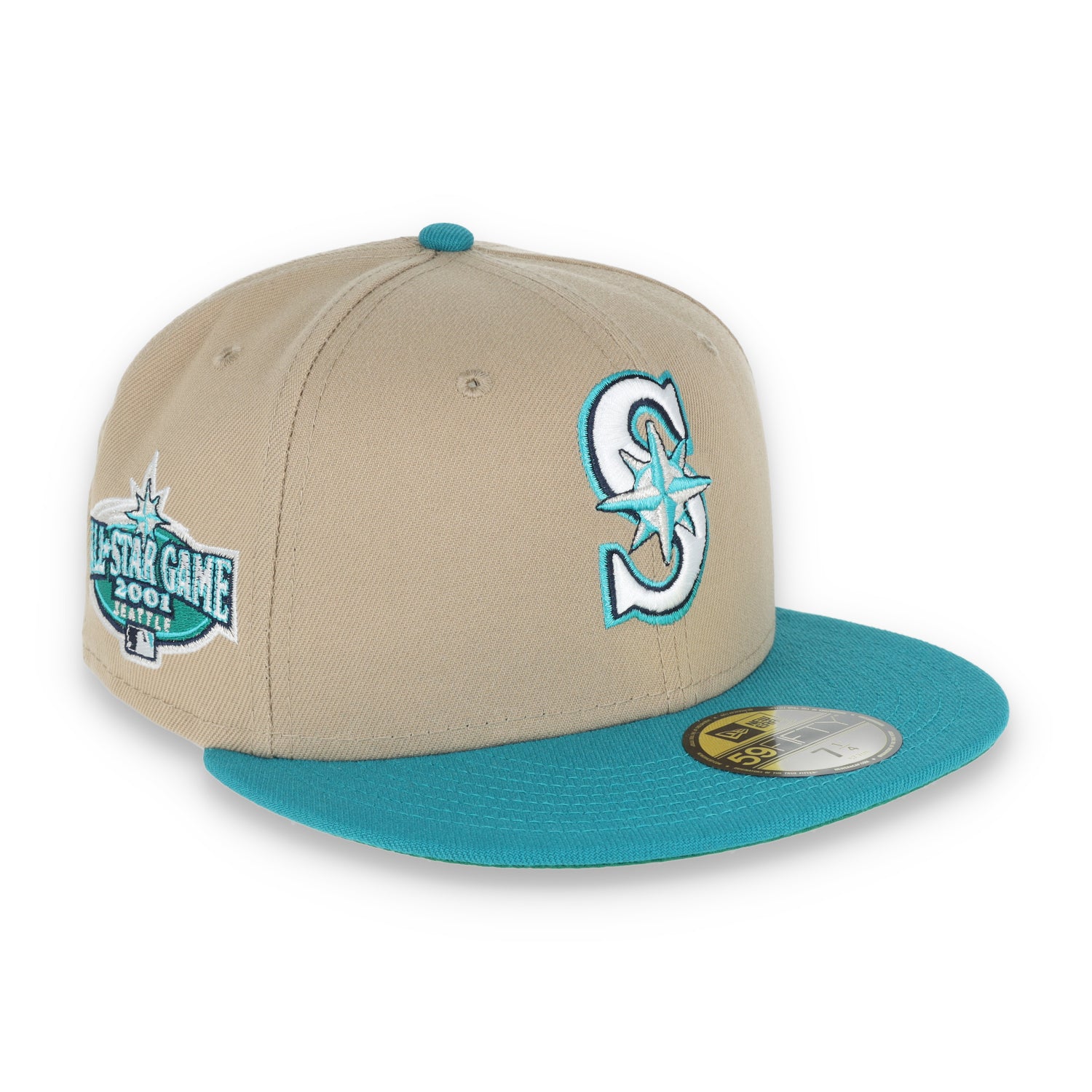 New Era Seattle Mariners 2001 All Star Game Patch 59FIFTY Fitted Khaki Hat