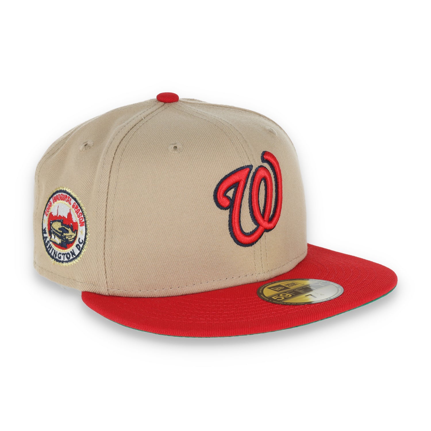 New Era Washington Nationals 2008 Inaugural Season Patch 59FIFTY Fitted Khaki Hat