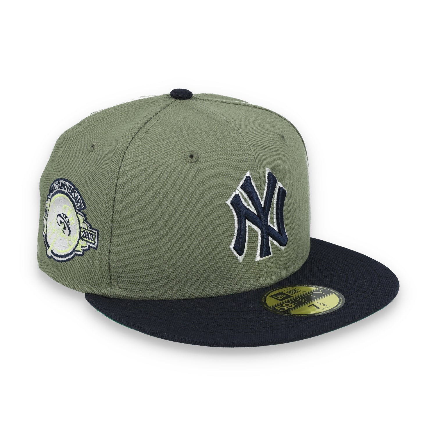 New Era New York Yankees 100th Anniversary Side Patch 59FIFTY Fitted Hat- Olive Green