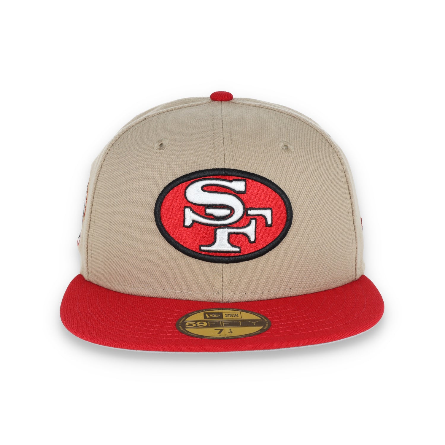 Exclusive San Francisco 49ers Official 59FIFTY Fitted, 40th Anniversary Side Patch 59FIFTY Fitted Hat- Khaki
