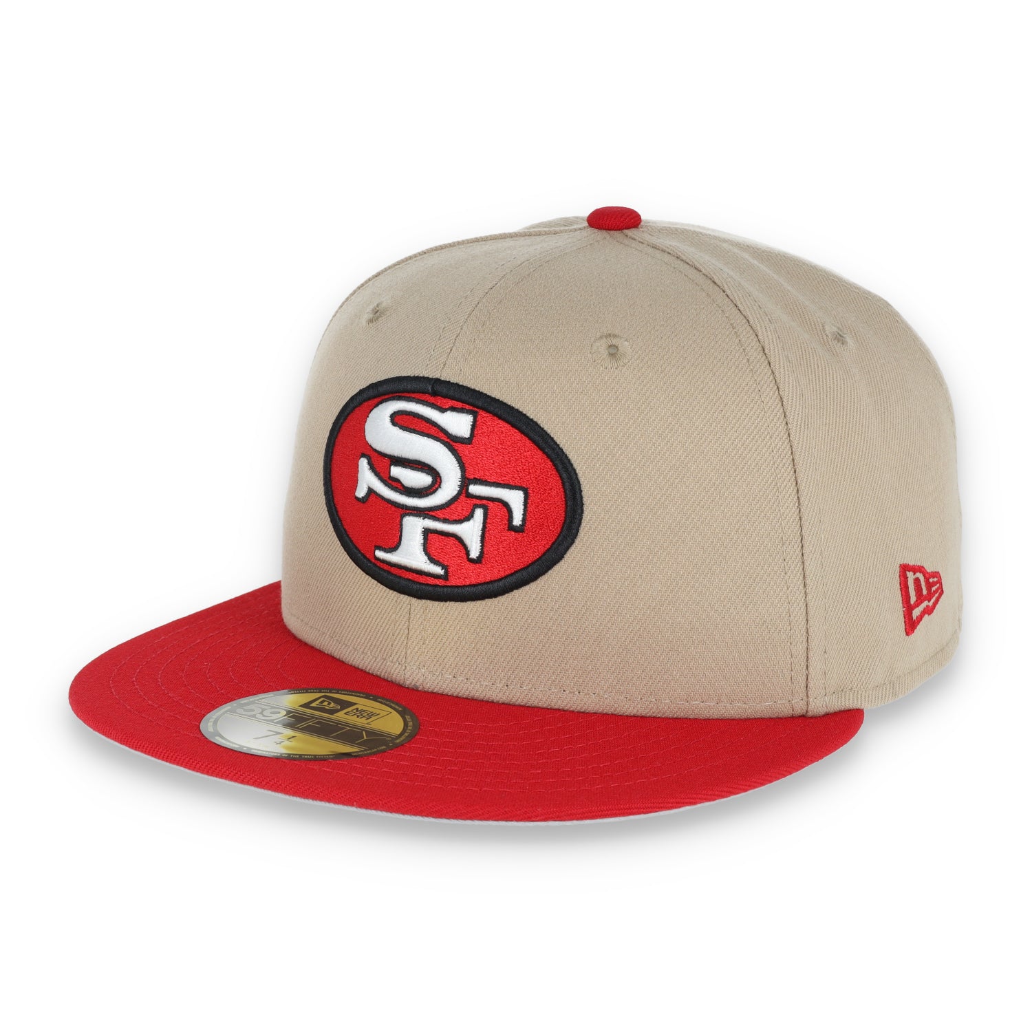 Exclusive San Francisco 49ers Official 59FIFTY Fitted, 40th Anniversary Side Patch 59FIFTY Fitted Hat- Khaki