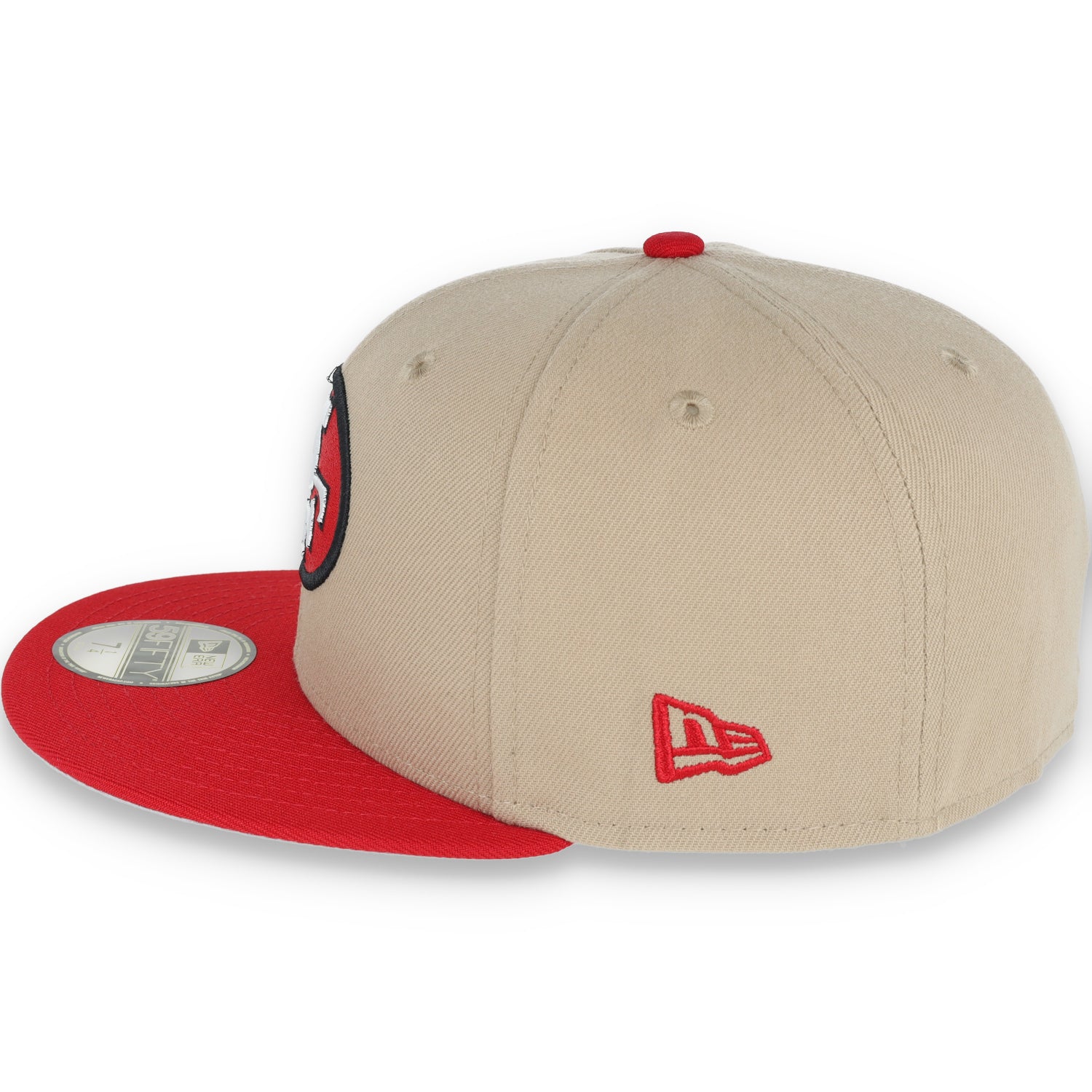 Exclusive San Francisco 49ers Official 59FIFTY Fitted, 40th Anniversary Side Patch 59FIFTY Fitted Hat- Khaki