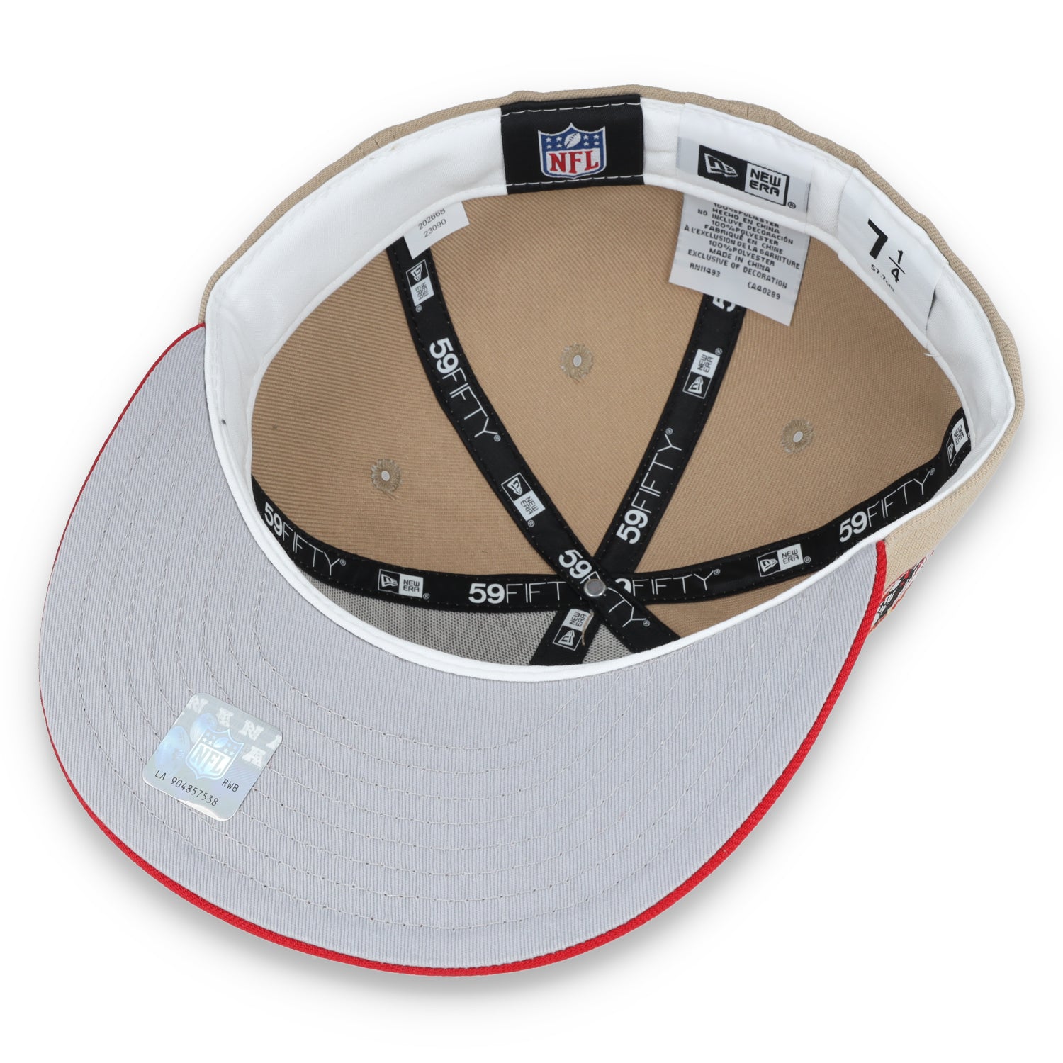 Exclusive San Francisco 49ers Official 59FIFTY Fitted, 40th Anniversary Side Patch 59FIFTY Fitted Hat- Khaki