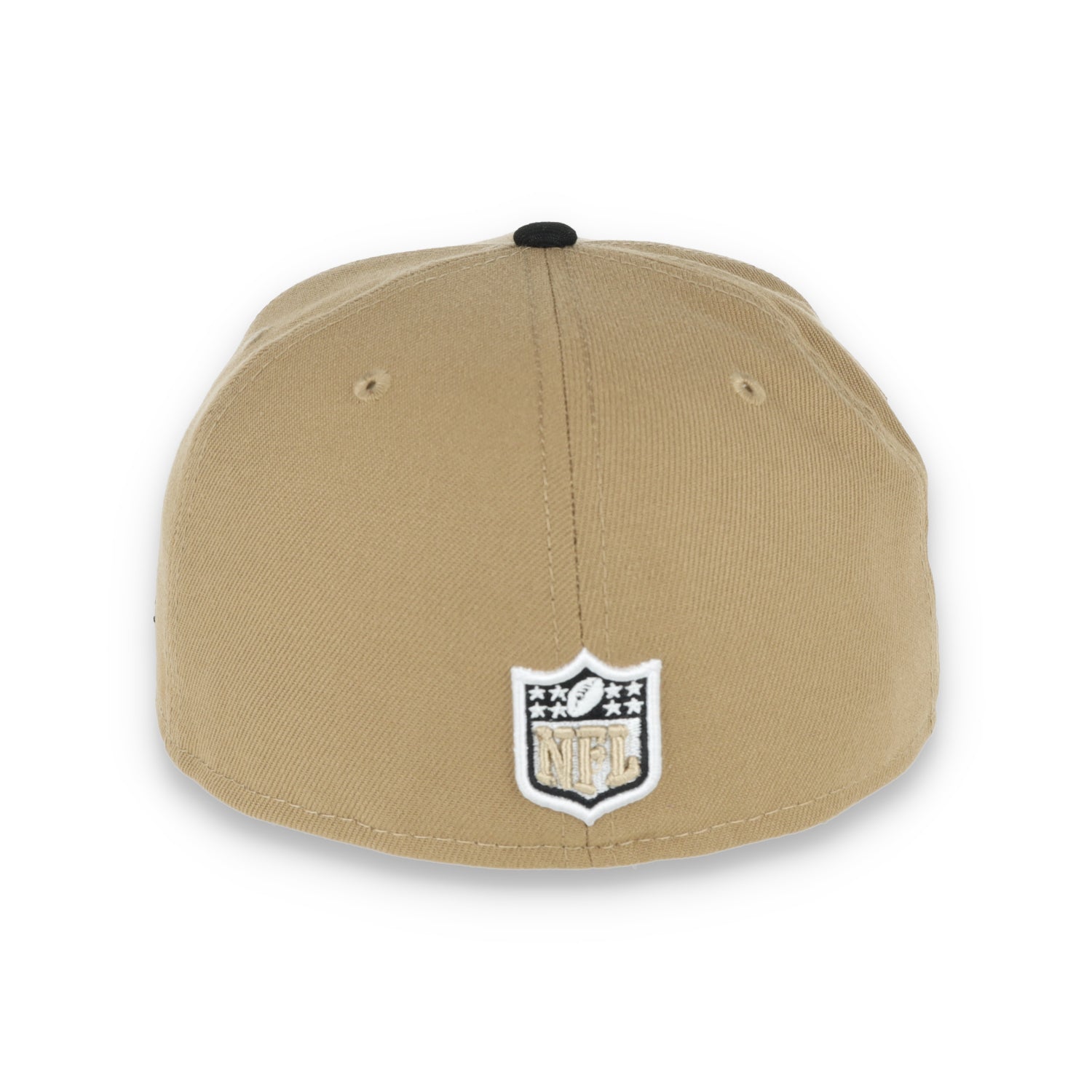 Las Vegas Raiders Shield 60th Anniversary Side Patch New Era 59Fifty Fitted-Khaki/Black