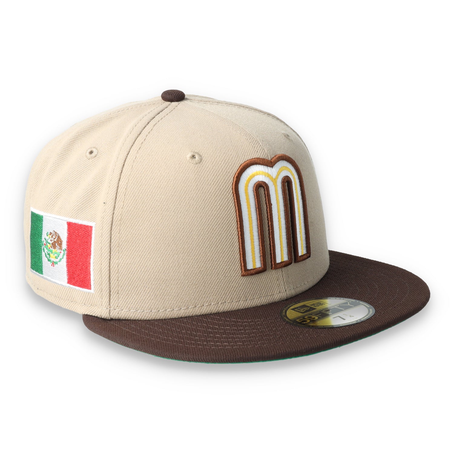 NEW ERA OFFICIAL WBC MEXICO 59FIFTY FITTED HAT-CAMEL