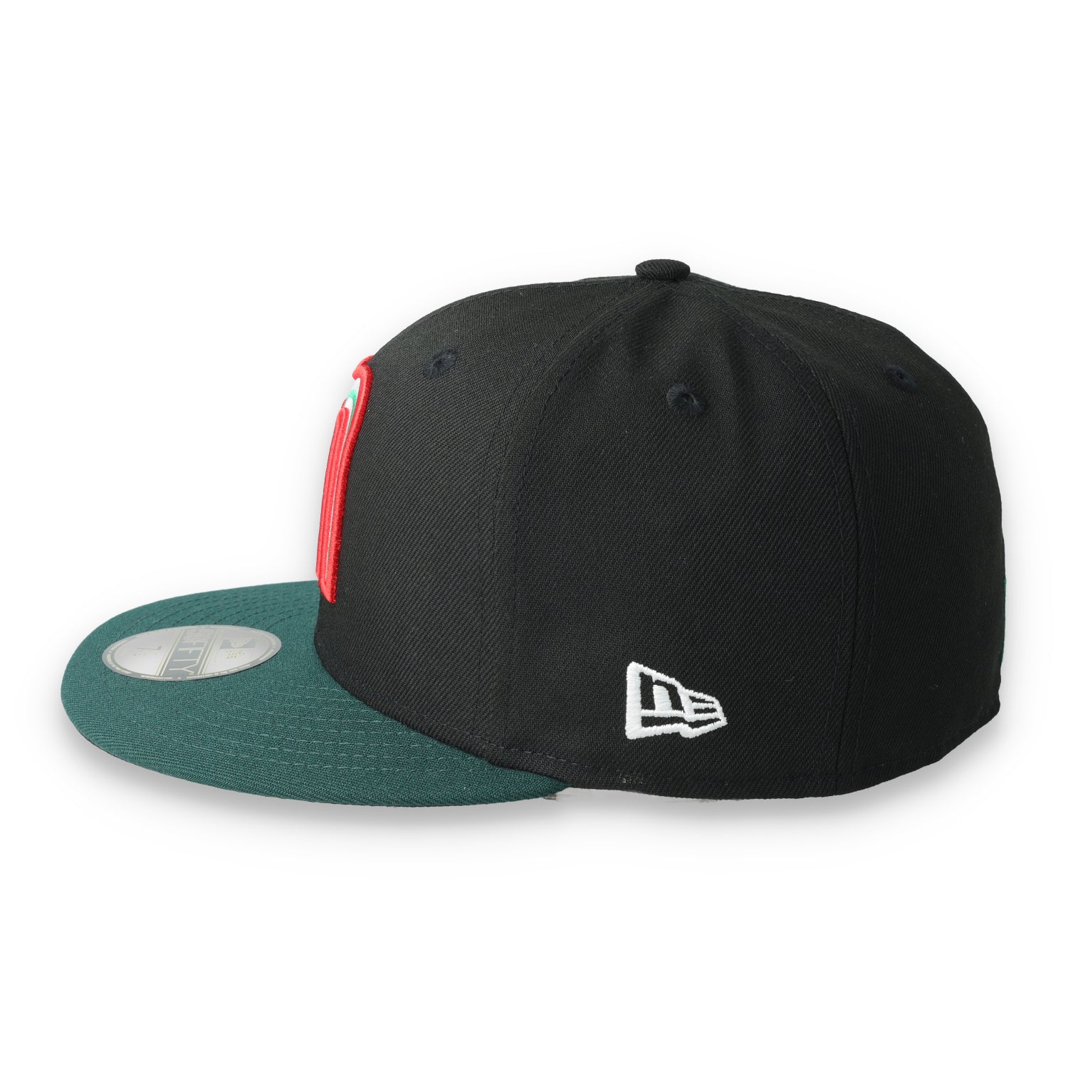 NEW ERA OFFICIAL MEXICO FLAG 59FIFTY FITTED HAT-BLK/DARK GREEN