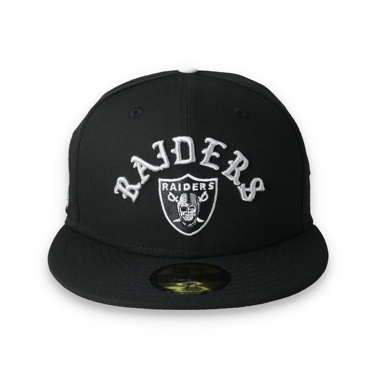 New Era Las Vegas Raiders 60th Anniversary Side Patch Gothic 59FIFTY Fitted Hat