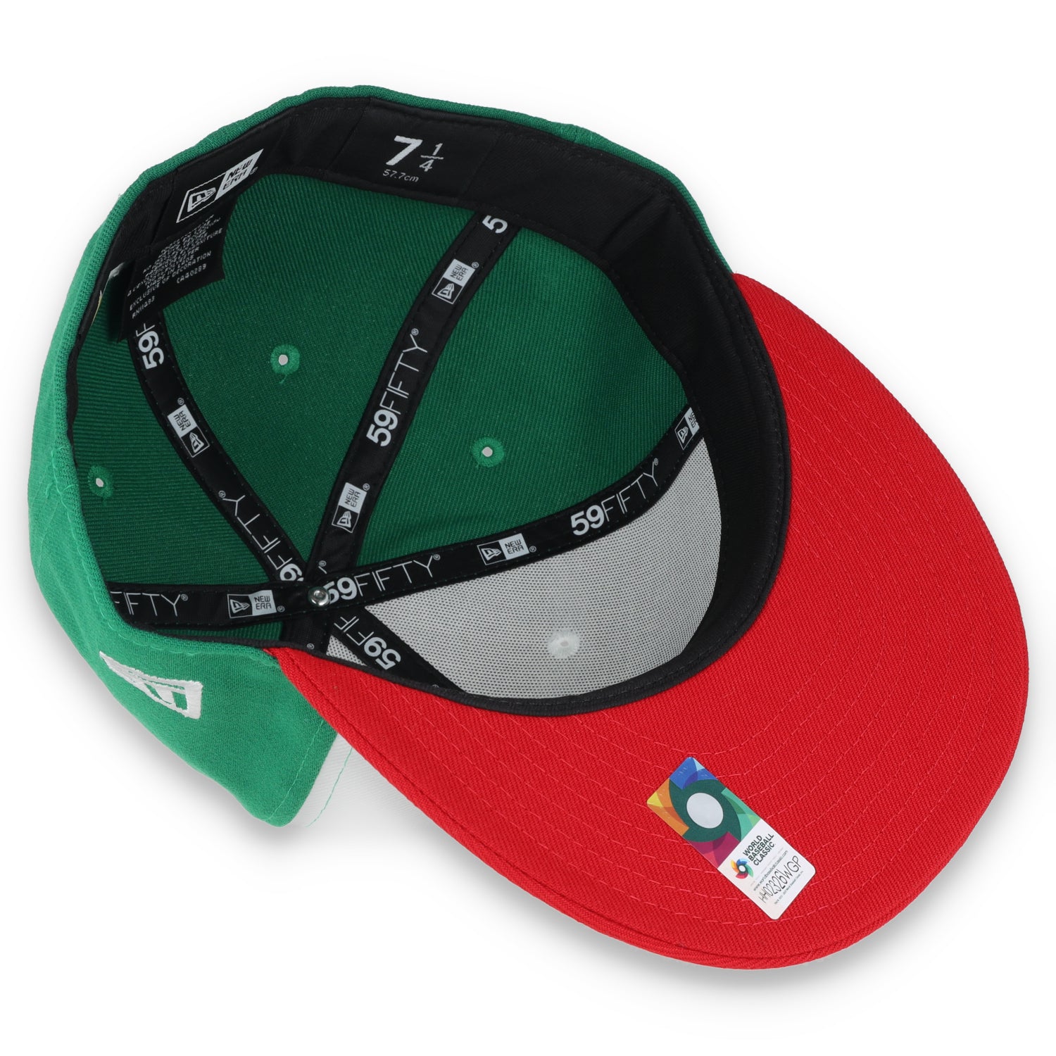 NEW ERA OFFICIAL WBC MEXICO 59FIFTY FITTED HAT-GREEN/RED/WHITE