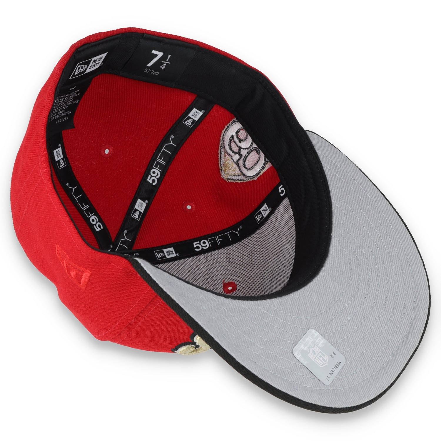 Exclusive San Francisco 49ers Official 59FIFTY Fitted, 60th Anniversary, Scarlet/black