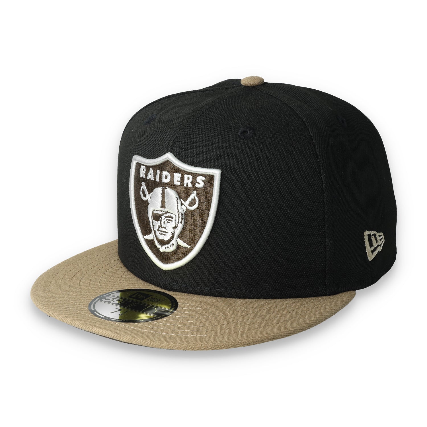 New Era Las Vegas Raiders Retro 98 Draft 2-Tone 59FIFTY Fitted Hat-Khaki/Black