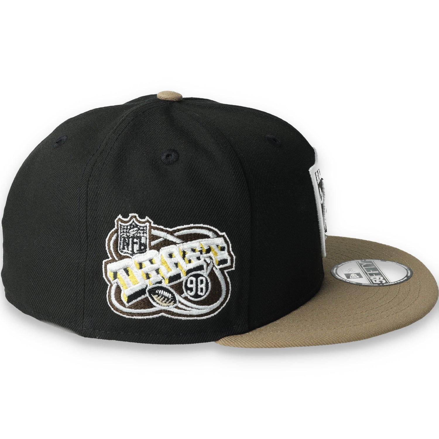 New Era Las Vegas Raiders Retro 98 Draft 2-Tone 59FIFTY Fitted Hat-Khaki/Black