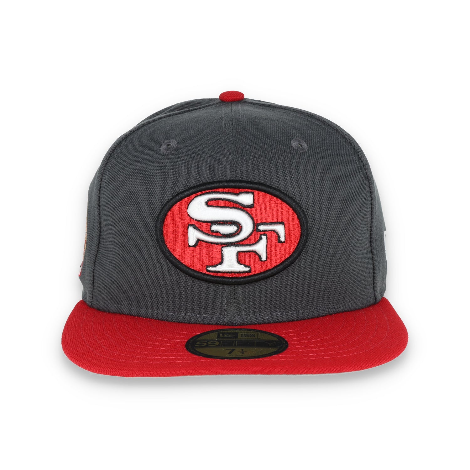 Exclusive San Francisco 49ers Official 59FIFTY Fitted, 40th Anniversary Side Patch -Dark Grey