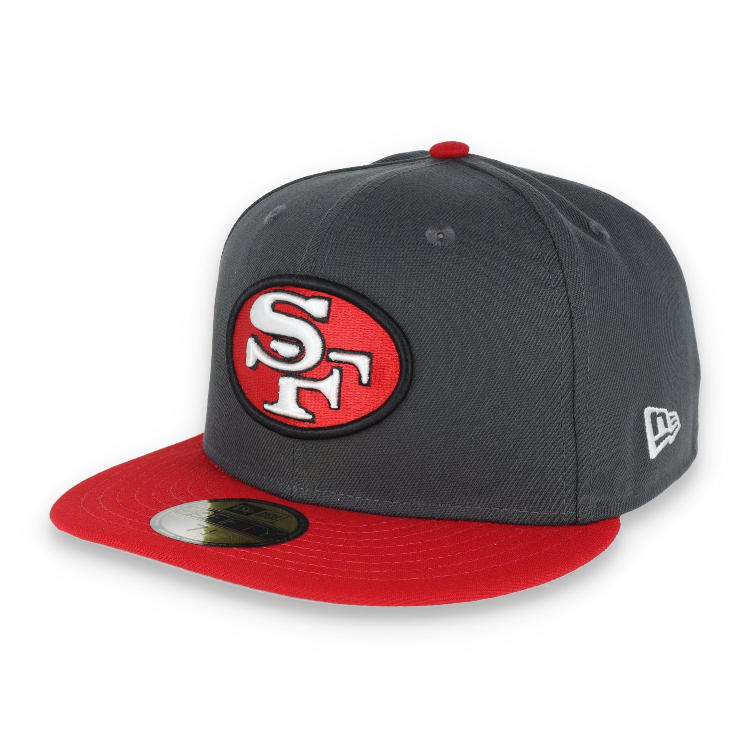 Exclusive San Francisco 49ers Official 59FIFTY Fitted, 40th Anniversary Side Patch -Dark Grey