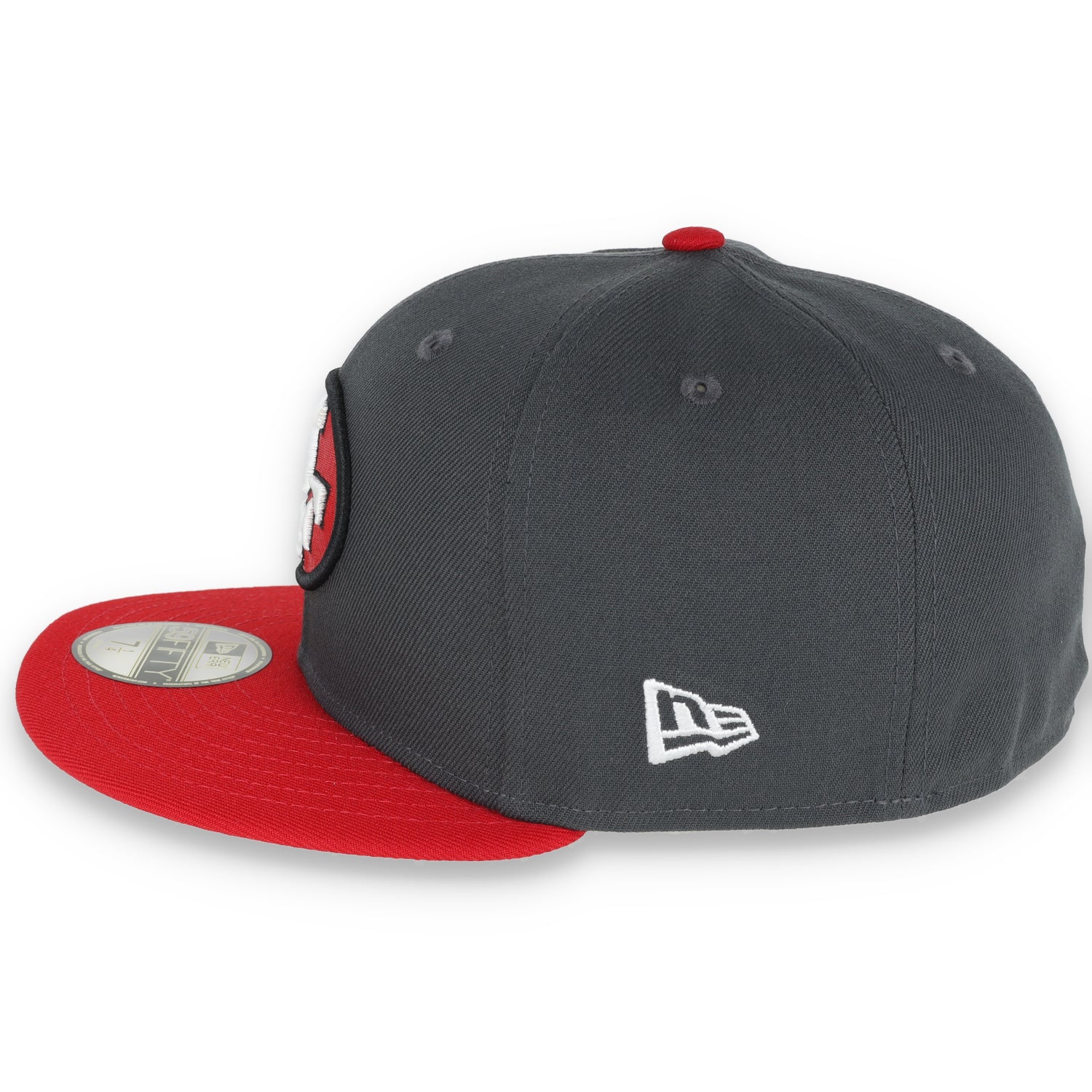 Exclusive San Francisco 49ers Official 59FIFTY Fitted, 40th Anniversary Side Patch -Dark Grey