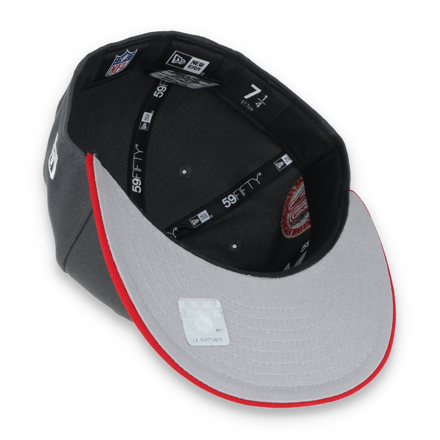 Exclusive San Francisco 49ers Official 59FIFTY Fitted, 40th Anniversary Side Patch -Dark Grey