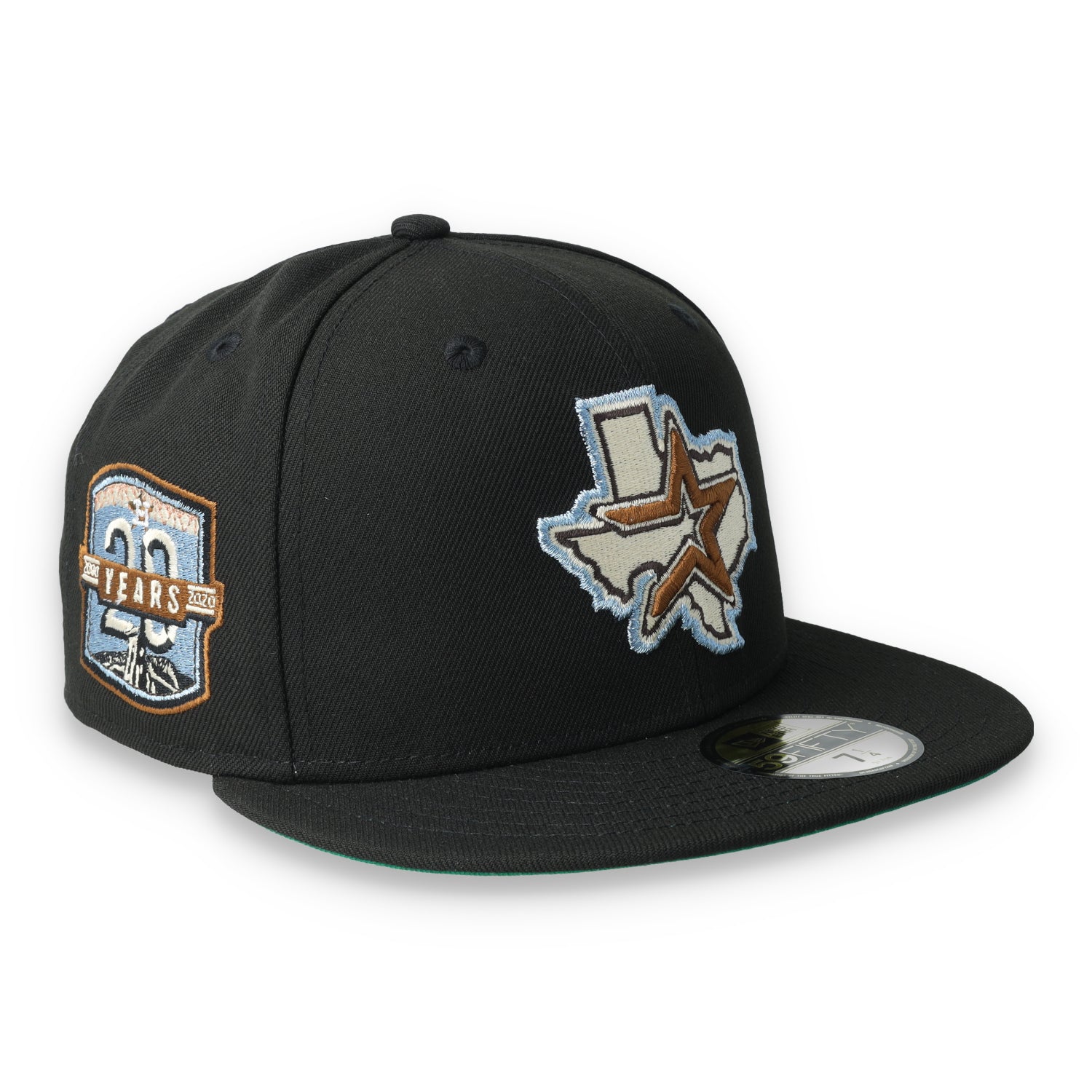 New Era Houston Astros 20th Anniversary Side Patch 59fifty Fitted Cap-Black